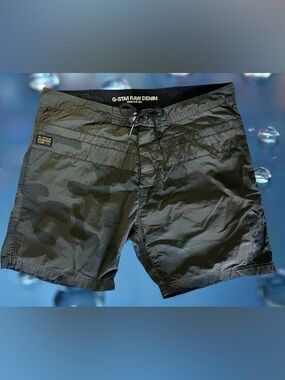 G-Star Raw Denim Black Drawstring Swim Shorts